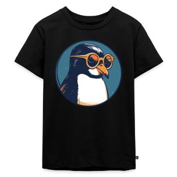 Pingouin, Oiseau antarctique, Pinball - T-shirt Premium bio Enfant - noir - Devant - Mikhail (115cm)