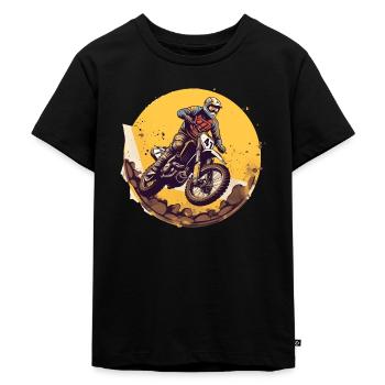 Motocross, Off-Road Motorcycle Racing, Dirt Biking - Kids Premium Organic T-Shirt - black - Front - Mikhail (115cm)