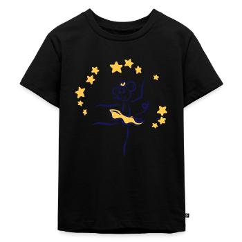 Tanzmaus | Tanzshirts - Kinder Premium Bio T-Shirt - Schwarz - Vorne - Mikhail (115cm)