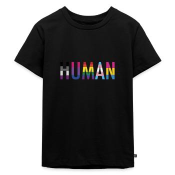 Nonbinary LGBT Transgender T Shirt - Kinder Premium Bio T-Shirt - Schwarz - Vorne - Mikhail (115cm)