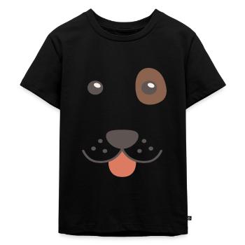 Hund Lustige Bloodhound - Kinder Premium Bio T-Shirt - Schwarz - Vorne - Mikhail (115cm)