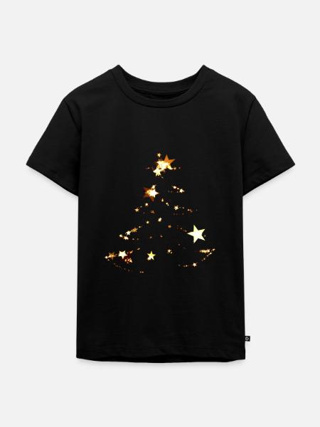 Weihnachten glow - Kinder Premium Bio T-Shirt - Schwarz