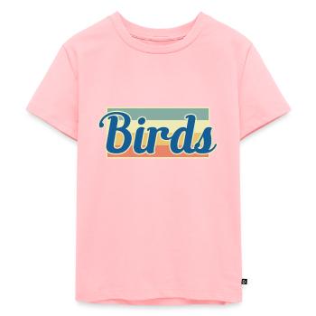 Vogel Vögel - Kinder Premium Bio T-Shirt - Rosa - Vorne - AI Model Kid Female (0cm)