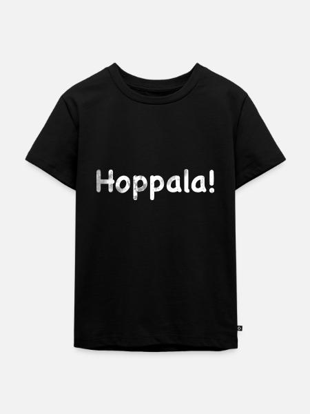 Hoppala - Kinder Premium Bio T-Shirt - Schwarz