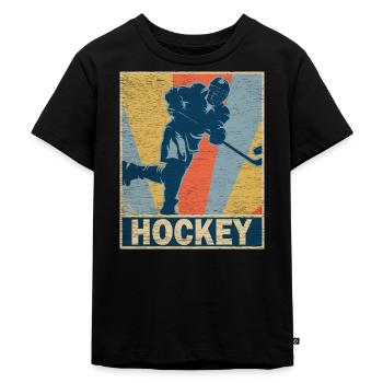 Hockey - Kinder Premium Bio T-Shirt - Schwarz - Vorne - Mikhail (115cm)