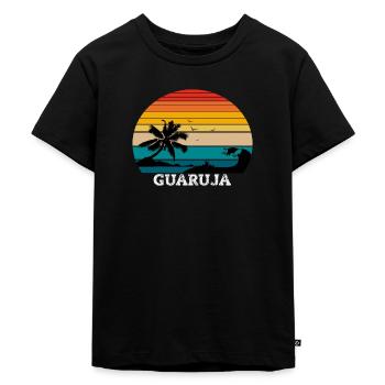 Guaruja São Paulo Beach - Kids Premium Organic T-Shirt - black - Front - Mikhail (115cm)