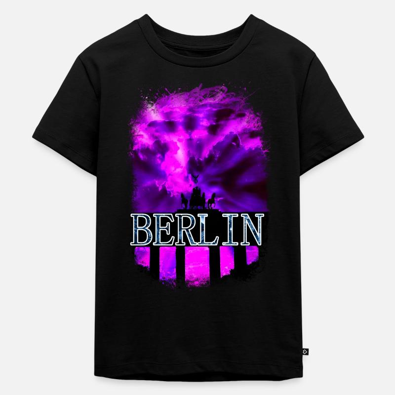 Berlin - Kinder Premium Bio T-Shirt - Schwarz