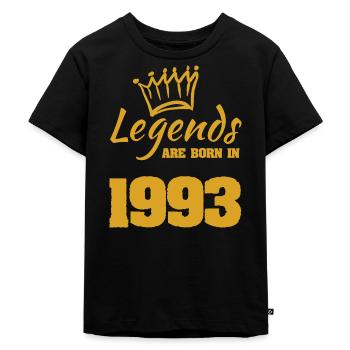 Geboren 1993 - Kinder Premium Bio T-Shirt - Schwarz - Vorne - Mikhail (115cm)