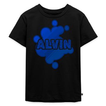 Vorname ALvin - Kinder Premium Bio T-Shirt - Schwarz - Vorne - Mikhail (115cm)