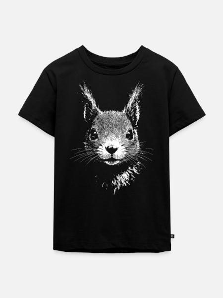 Eichhörnchen - Kinder Premium Bio T-Shirt - Schwarz