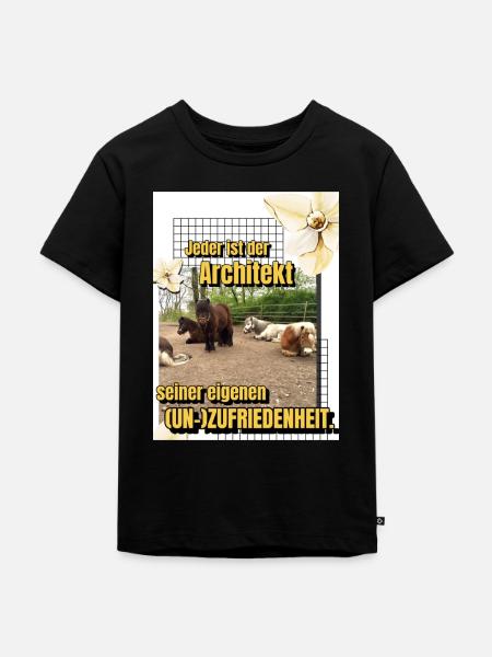 Herde Motto - Kinder Premium Bio T-Shirt - Schwarz