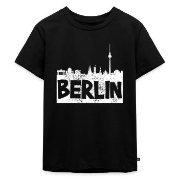 Berlin Berlin Berlin - Kinder Premium Bio T-Shirt - Schwarz - Vorne - Mikhail (115cm)