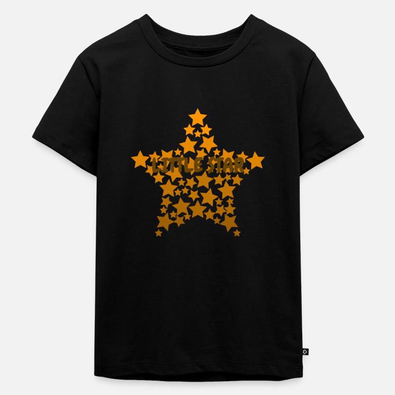 KLEINER STERN - Kinder Premium Bio T-Shirt - Schwarz