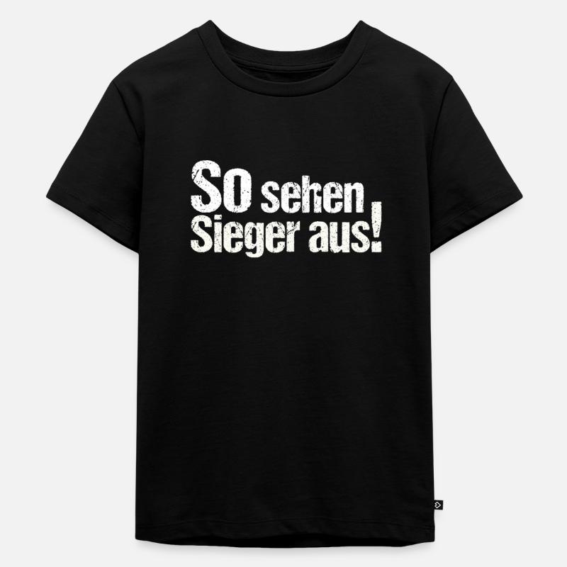 So sehen sieger aus - Kinder Premium Bio T-Shirt - Schwarz