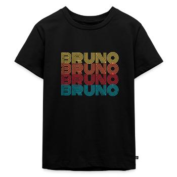 Bruno - Kinder Premium Bio T-Shirt - Schwarz - Vorne - Mikhail (115cm)