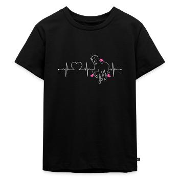 Pferd - Kinder Premium Bio T-Shirt - Schwarz - Vorne - Mikhail (115cm)