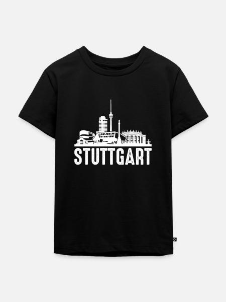 Stuttgart - Kinder Premium Bio T-Shirt - Schwarz