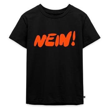 NEIN! - Kinder Premium Bio T-Shirt - Schwarz - Vorne - Mikhail (115cm)
