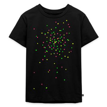 konfetti räppli flocken - Kinder Premium Bio T-Shirt - Schwarz - Vorne - Mikhail (115cm)
