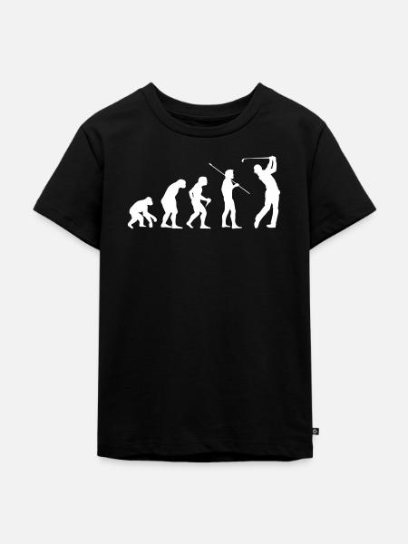 Evolution Golfer Golfsport - Kinder Premium Bio T-Shirt - Schwarz
