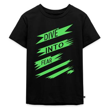 bungee jumping techniques bungee jumping tips - Kinder Premium Bio T-Shirt - Schwarz - Vorne - Mikhail (115cm)