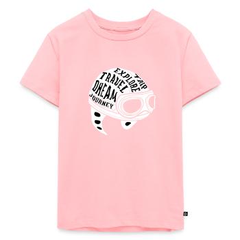 T-Shirt Biker amour blanc - T-shirt Premium bio Enfant - rose - Devant - AI Model Kid Female (0cm)