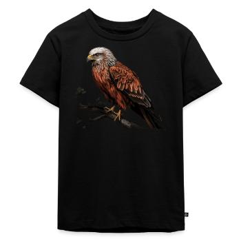 Oiseau de proie rouge de Milan - T-shirt Premium bio Enfant - noir - Devant - Mikhail (115cm)