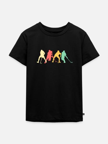 Unihockey - Kinder Premium Bio T-Shirt - Schwarz