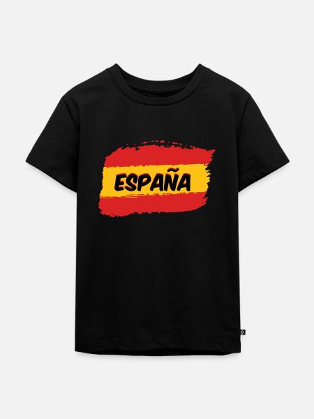 Spanische Flagge - Kinder Premium Bio T-Shirt - Schwarz