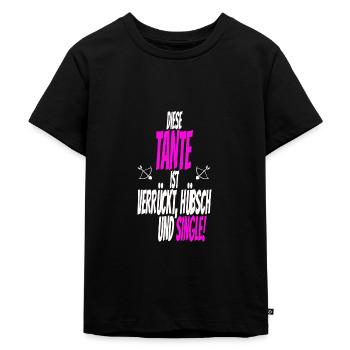 Tante Patentante Schwester Neffe Geschenk Birthday - Kinder Premium Bio T-Shirt - Schwarz - Vorne - Mikhail (115cm)