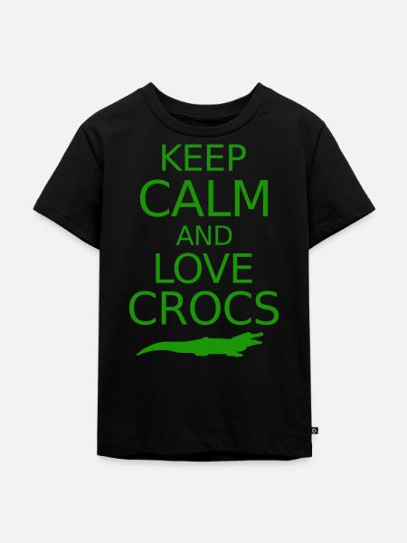 Liebe Krokodile - Kinder Premium Bio T-Shirt - Schwarz