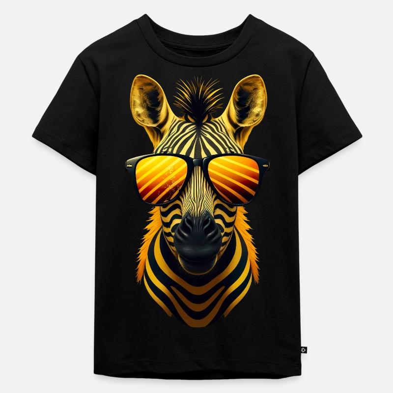 Zebra 2 - Kinder Premium Bio T-Shirt - Schwarz
