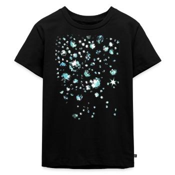 Diamanten, Edelsteine, Kristalle,grün,Brillanten - Kinder Premium Bio T-Shirt - Schwarz - Vorne - Mikhail (115cm)