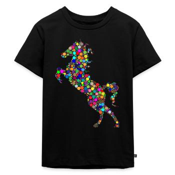 horse - Kids Premium Organic T-Shirt - black - Front - Mikhail (115cm)