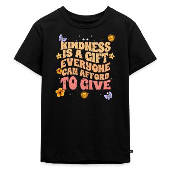La gentillesse motivationnelle est un cadeau que tout le monde peut faire - T-shirt Premium bio Enfant - noir - Devant - Mikhail (115cm)