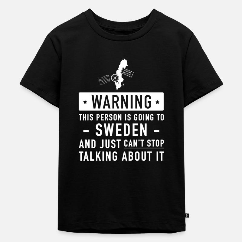 Schweden Typisches Feriengeschenk - Kinder Premium Bio T-Shirt - Schwarz