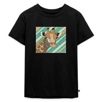 Afrika Tiere - Kinder Premium Bio T-Shirt - Schwarz - Vorne - Mikhail (115cm)