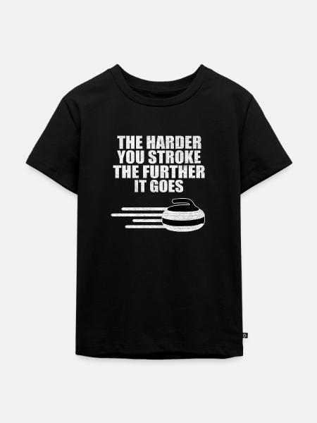 Curling Eissport - Kinder Premium Bio T-Shirt - Schwarz