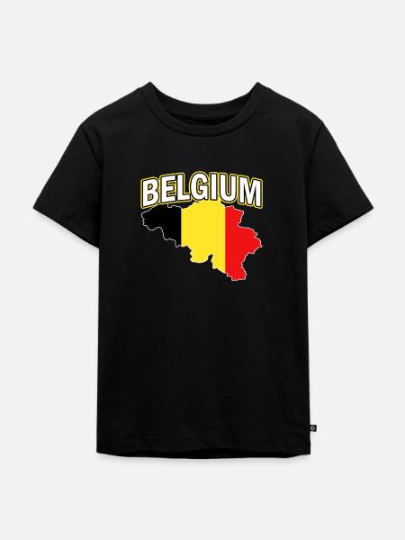 Belgien - Kinder Premium Bio T-Shirt - Schwarz