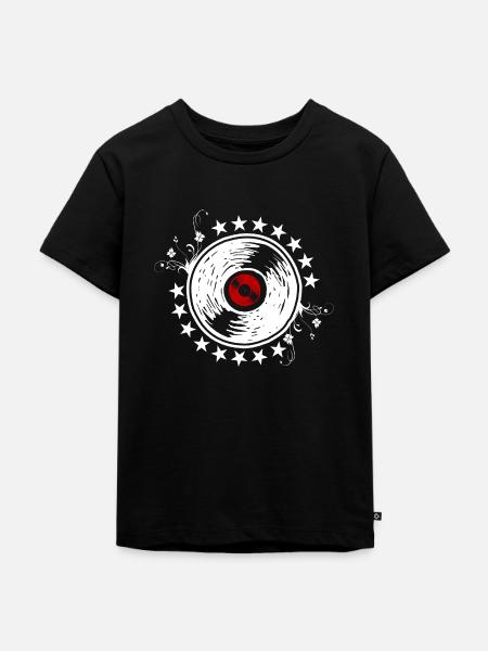 Musik CD - Kinder Premium Bio T-Shirt - Schwarz