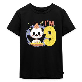 I'm 9 - 9. Geburtstag - Kinder Premium Bio T-Shirt - Schwarz - Vorne - Mikhail (115cm)