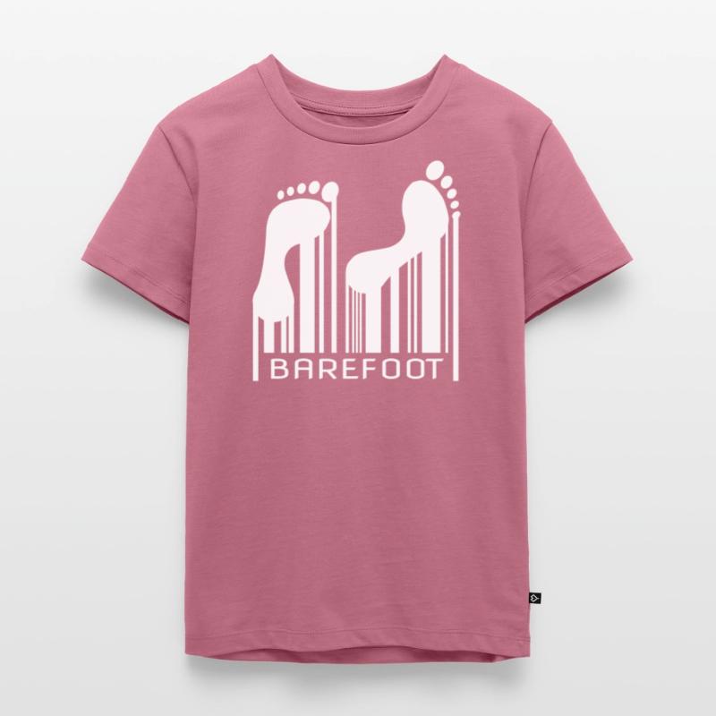 Barefoot Barcode Barefoot Bar Code Code Kids Premium Organic T-Shirt