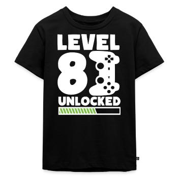 8. Geburtstag Gamer Level 8 - Kinder Premium Bio T-Shirt - Schwarz - Vorne - Mikhail (115cm)