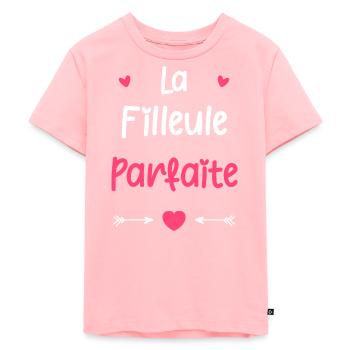 Parfaite Filleule - T-shirt Premium bio Enfant - rose - Devant - AI Model Kid Female (0cm)