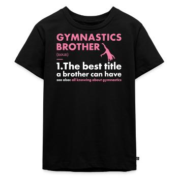 Sport Frère Gymnastique - T-shirt Premium bio Enfant - noir - Devant - Mikhail (115cm)