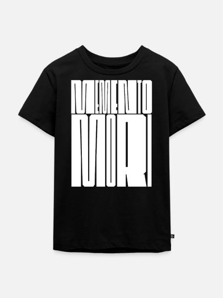 memento mori Typografie - Kinder Premium Bio T-Shirt - Schwarz