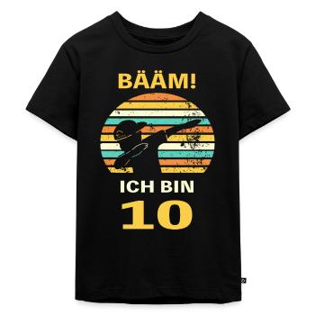 10. Geburtstag 10 Jahre Geschenk Dab - Kinder Premium Bio T-Shirt - Schwarz - Vorne - Mikhail (115cm)