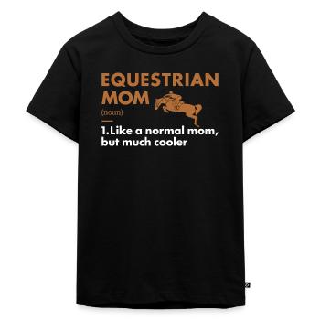 Sports Maman Définition Équestre - T-shirt Premium bio Enfant - noir - Devant - Mikhail (115cm)