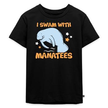 Ich Schwamm Mit Seekühen Wassertiere Seekühe - Kinder Premium Bio T-Shirt - Schwarz - Vorne - Mikhail (115cm)