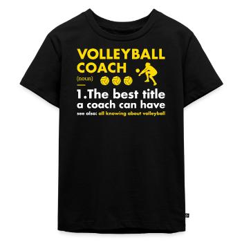 Sport Coach Definition Volleyball - Kids Premium Organic T-Shirt - black - Front - Mikhail (115cm)
